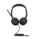 Jabra Evolve2 50, USB A, Stereo, UC, Active Noise Cancellation (ANC), Bluetooth Pairing, 4 Microphones for Audio Quality, Busylight, Call Management