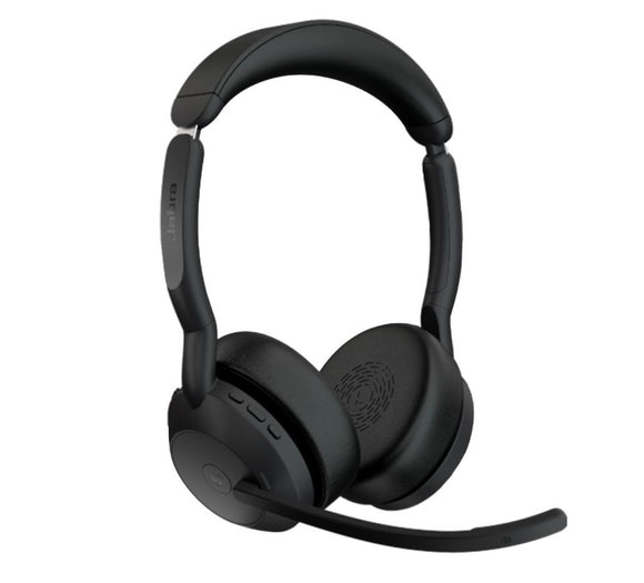 Jabra Evolve2 55 USB A Stereo Teams Active Noise Cancellation, Link 380 Bluetooth® Adapter ,30m Wireless Range, 18 Hours Battery Life