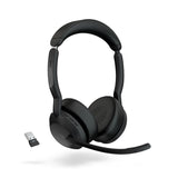 Jabra  Evolve2 55, USB A, Stand, MS Teams, Stand Active Noise Cancellation. Link 380 Bluetooth® Adapter ,30m Wireless Range, 18 Hours Battery Life