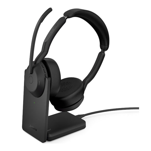 Jabra  Evolve2 55, USB C, MS Teams, Stereo, Stand, Active Noise Cancellation, Link 380 Bluetooth® Adapter ,30m Wireless Range, 18 Hours Battery Life