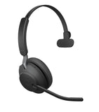 Jabra Evolve2 65 MS Mono Black Bluetooth Headset, Link 380 USB-A Passive Noise-cancelling, 2ys Warranty, 3-Microphone Call Technology, Up to 37 Hours