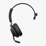 Jabra Evolve2 65 MS Mono Black Bluetooth Headset, Link 380 USB-A Passive Noise-cancelling, 2ys Warranty, 3-Microphone Call Technology, Up to 37 Hours