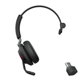 Jabra Evolve2 65 Mono UC USB-C Wireless Bluetooth Headset, Black, Link 380c 2ys Warranty, Microphone Call Technology, 3-Microphone Call, Busylight