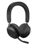 Jabra Evolve2 75 USB-C Link380a UC Stereo Black, 8-Mic Technology, 36 Hours Battery & Fast Charge, Dual-Foam Tech, Discreet Hide-Away Boom Arm