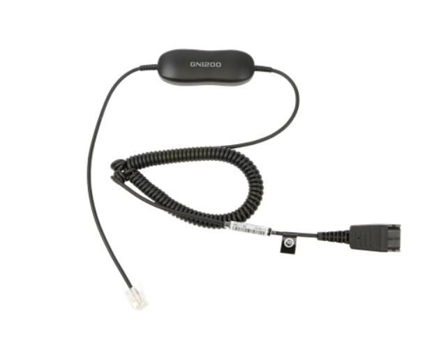 Jabra GN1200 CC, 2m Coiled QD to Mod Plug