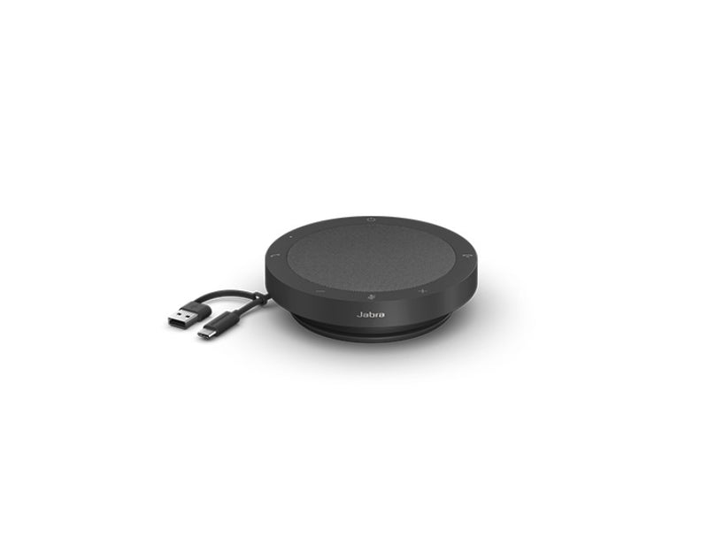 Jabra, Speak2 40, UC, Speakerphone, Connect via wired USB - USB-A and USB-C, Dust and Water Resistant, Work for both MAC and PC, Plug-and-play