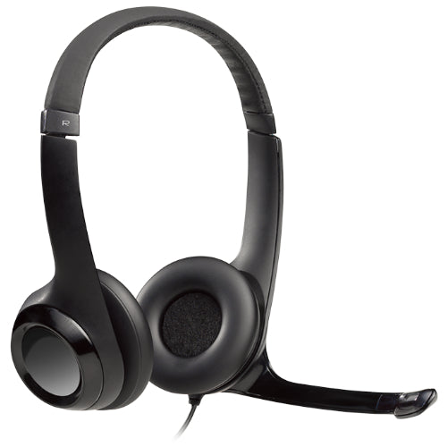 Logitech 981-000485, H390 USB Headset, On ear, Frequency response: Headset: 20 Hz–20 kHz Microphone: 100 Hz–10 kHz, In-Line Audio Controls, USB connection, Noise-cancelling microphone, 8-feet cable length, 2 Year Warranty
