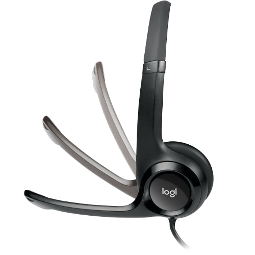 Logitech 981-000485, H390 USB Headset, On ear, Frequency response: Headset: 20 Hz–20 kHz Microphone: 100 Hz–10 kHz, In-Line Audio Controls, USB connection, Noise-cancelling microphone, 8-feet cable length, 2 Year Warranty