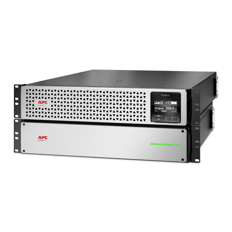 APC Easy UPS 3000VA/2700W Online UPS, 4U Rackmount, 230V/16A Input, 6x IEC C13 Outlets, Lithium-Ion Battery, W/ Extended Battery Pack, W/ Rail Kit