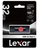 Lexar D300 32GB JumpDrive Dual Drive D300 USB 3.1 Type-C, up to 100MB/s read  quickly transfer a 3GB 4K movie clip in less than 1 minute, compared to