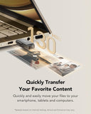 Lexar D400 256GB JumpDrive BL Titanium USB 3.1 Type-C, up to 130MB/s read  transfer content between your USB Type-CTM and Type-A devices.