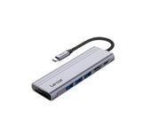 Lexar 7-in-1 USB-C Hub H31 transfer speeds up to 312MB/s1 read. For added convenience, it is backwards compatible with UHS-I cards and has a USB-C™