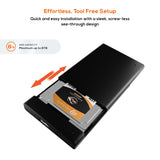 mbeat A2 Slim Tool-Free USB 3.0 2.5" SATA HDD Enclosure - Black