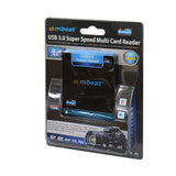 mbeat® USB 3.0 Super Speed Multiple Card Reader - 2x SD and 2x Micro SD/Compatible SDHC/MicroSDHC to SDHC/MicroSDHC/USB 3.0 High Speed 100MB/s