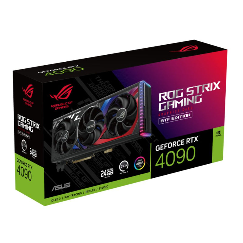 (Must be purchased with BTF MB) ASUS nVidia GeForce ROG-STRIX-RTX4090-24G-BTF-GAMING  RTX 4090 BTF OC Edition 24GB GDDR6X 2520MHz Boost Clock, RAM 21