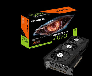 Gigabyte nVidia GeForce RTX 4070 WINDFORCE OC V2 12G GDDR6 Video Card, PCI-E 4.0, 2490MHz Core Clock, 3x DP 1.4a, 1x HDMI 2.1