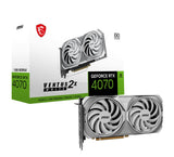 MSI nVidia GeForce RTX 4070 VENTUS 2X WHITE 12G OC Video Card  2520 MHz Boost Clock, 12GB GDDR6X,DisplayPort x 3 (v1.4a),HDMI x 1(NEW)