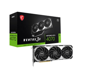 MSI GeForce RTX™ 4070 VENTUS 3X E1 12G OC Video Card  2505MHz Boost Clock, 12GB GDDR6X, DisplayPort x 3 (v1.4a), HDMI x1