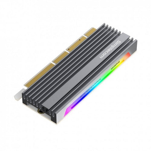 Simplecom EC415, NVMe M.2 SSD to PCI-e Expansion Card, Aluminium Heat Sink, RGB, 1 Year Warranty