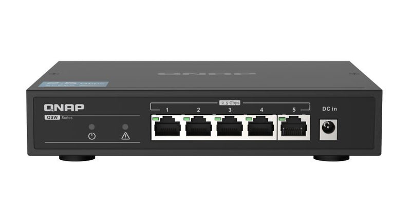 QNAP QSW-1105-5T Instantly upgrade your network to 2.5GbE connectivity 5xPorts 5x2.5GbE