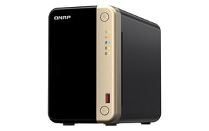 QNAP TS-264-8G 2-Bay desktop NAS 8 GB DDR4 onboard not expandable 2 x 3.5"/2.5" SATA 6Gb/s drive bays 2 x M.2 2280 PCIe Gen 3 x1 slots 2 x 2.5GbE