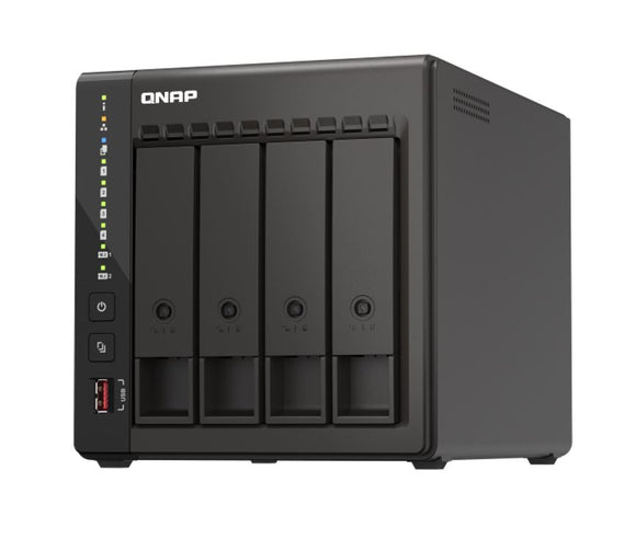 QNAP TS-453E-8G 4 Bay NAS Intel® Celeron® J6412 UHD Graphics 8GB Hot-swappable 2XM.2 PCle 2XGbE2.5 WOL 2XUSB3.2 3YR WTY