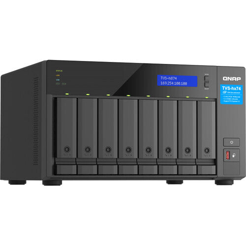 QNAP TVS-h874-i5-32G 8-bay QuTS hero NAS, Intel i5 -3 (2 x USB-A + 1 x USB-C) -3 Years Warranty