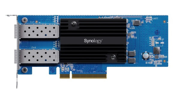 Synology E25G30-F2 Dual-port 25GbE SFP28 add-in card for Synology systems  PCIe 3.0 x8  5-year warranty