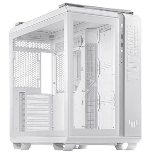 ASUS GT502 TUF Gaming Case White ATX Mid Tower Case,Tool-Free Side Panels,Tempered Glass,8 Expansion Slots,4 x 2.5"/3.5" Combo Bay