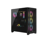 Corsair iCUE 4000D RGB Airflow Mesh Front Panel Mid-Tower. Black. 3x AF120 RGB Elite Fans, Node Pro Controller - Gaming Case