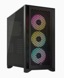 Corsair iCUE 4000D RGB Airflow Mesh Front Panel Mid-Tower. Black. 3x AF120 RGB Elite Fans, Node Pro Controller - Gaming Case