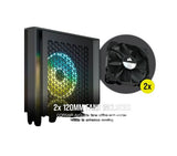 Corsair iCUE 4000D RGB Airflow Mesh Front Panel Mid-Tower, White, 3x AF120 RGB Elite Fans, Node Pro Controller - Gaming Case (LS)