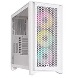 Corsair iCUE 4000D RGB Airflow Mesh Front Panel Mid-Tower, White, 3x AF120 RGB Elite Fans, Node Pro Controller - Gaming Case (LS)