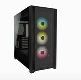 Corsair 5000X RGB TG E-ATX, ATX, USB Type-C, 3x 120mm TGB Front, Radiator 360mm. 7+2 PCI, 4x 2.5" SSD, 2x 3.5" HDD. VGA 420mm. Black Tower Case (LS)