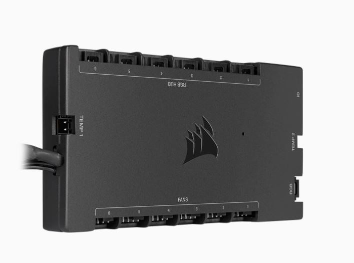 Corsair iCUE Commander CORE XT, Digital PWM Fan Speed and RGB Lighting Controller up to six fans, system monitor, ICUE,