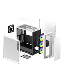 DeepCool CK560 White Mid-Tower Computer Case, Tempered Glass Panel. High-Airflow, 4 x Pre-Installed Fans, Spacious For Large GPUs