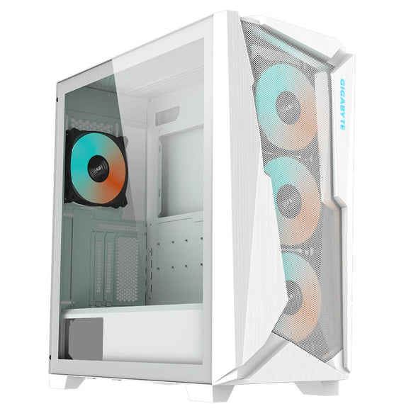 Gigabyte C301 RGB Tempered Glass E-ATX White Mid Tower Gaming Chassis  2x3.5