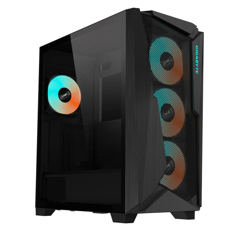 Gigabyte C301 RGB Tempered Glass E-ATX Black Mid Tower Gaming Chassis  2x3.5