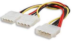 8ware Internal Power Molex Cable 20cm - 5.25" 4 pins Male to 2x 5.25" 4 pins Female 18AWG RoHS