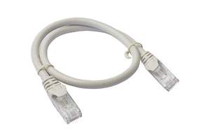 8Ware CAT6A Cable 0.25m (25cm) - Grey Color RJ45 Ethernet Network LAN UTP Patch Cord Snagless