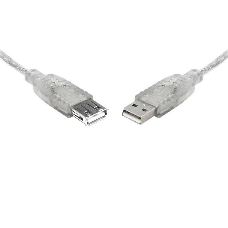 8ware UC-2000AAE, USB2.0 A-Male to A-Female Extension Cable Transparent, 25cm, 1 Year Warranty