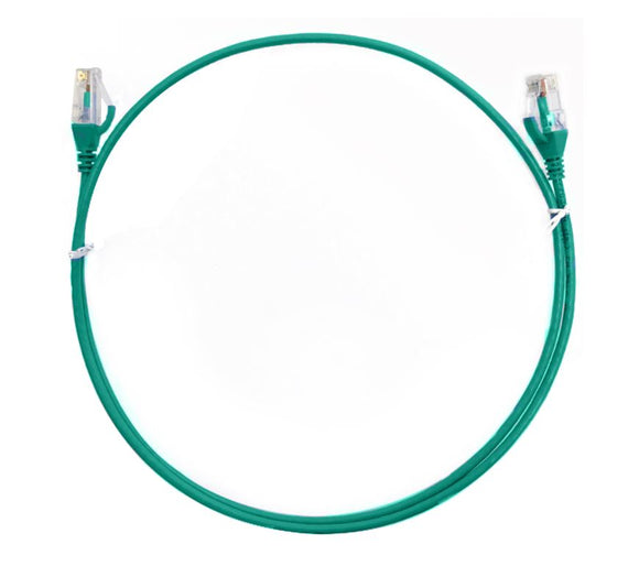 8ware CAT6 Ultra Thin Slim Cable 0.5m / 50cm - Green Color Premium RJ45 Ethernet Network LAN UTP Patch Cord 26AWG for Data Only ~CBAT-CAT6THINGR-025M