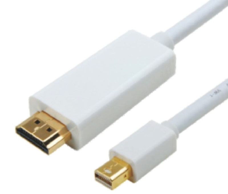 Astrotek AT-MINIDPHDMI-3, Mini DP to HDMI Cable, 20 pins Male to 19 pins Male, 3m, 1 Year Warranty