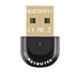 Astrotek Mini USB Bluetooth Receiver Dongle Wireless Adapter V5.0 3Mbps for PC Laptop Keyboard Mouse Mobile Headset  Headphone Speaker