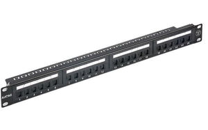 Astrotek 24 Ports UTP Patch Panel CAT6 RJ45 for 19" 1RU Rack Mount Data Network Cabinet Server PCB Type 110/Krone 3U" Black