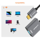 mbeat Tough Link HDMI to VGA Adapter  HDMI Support Version: 2.1  Cable Length: 15cm  Up to 1080p@60Hz (1920×1080).