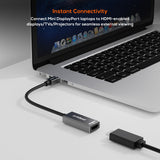 mbeat Tough Link Mini DisplayPort to HDMI Adapter  Seamless Connectivity  HDMI Version: 1.3  1080p@60Hz HD display