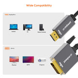 mbeat Tough Link 1.8m DisplayPort to DVI-D Cable Effortless plug and play Resolutions up to 1080p/60Hz (1920×1080)