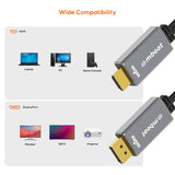 mbeat Tough Link 1.8m HDMI to DisplayPort Cable with USB Power  4K@60Hz (3840×2160), 1440p@120Hz, 1080p@120Hz