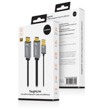 mbeat Tough Link 1.8m HDMI to DisplayPort Cable with USB Power  4K@60Hz (3840×2160), 1440p@120Hz, 1080p@120Hz